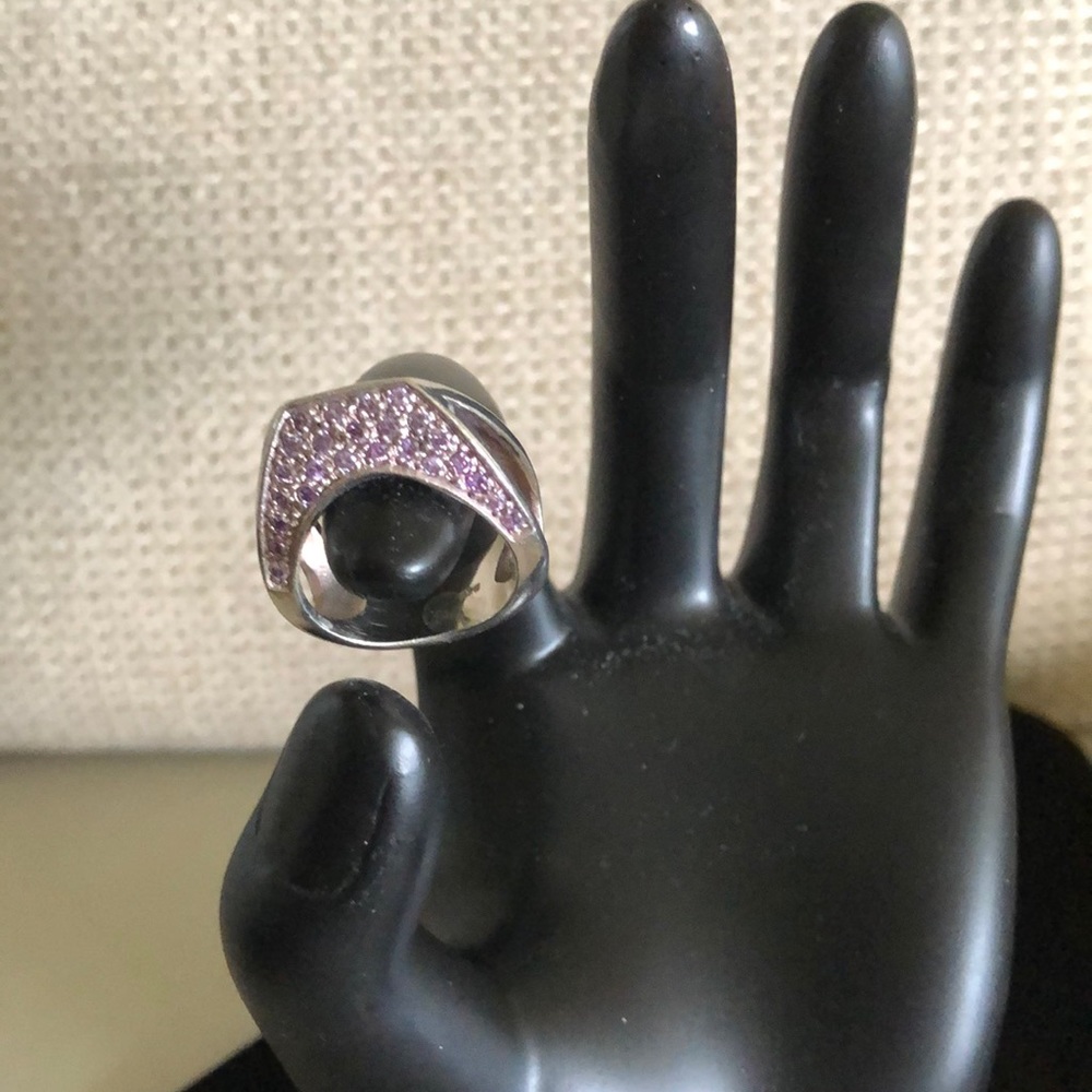Amethyst in SS Ring